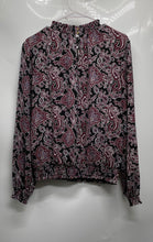 Load image into Gallery viewer, Michael Kors Womens Multicolor Paisley Long Sleeve Mock Neck Blouse Top Size M
