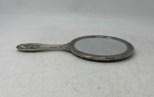 Load image into Gallery viewer, Silver-Tone Swirl Engraved Collectible Round Shape Hand Mirror
