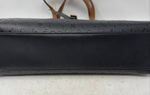 Load image into Gallery viewer, Grossi Womens Black Faux Leather Top Zipper Double Handles Tote Bag With Tags
