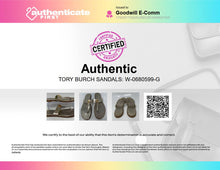 Load image into Gallery viewer, Authentic Tory Burch Womens Mini Everly Gold-Tone Thong Sandals Size 8.5M
