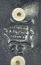 Load image into Gallery viewer, Unbranded Mens Black Engraved Leather Adjustable Dress Belt Size 42
