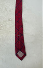 Load image into Gallery viewer, City Of London By Ferrell Reed Mens Red Argyle Print Adjustable Pointed Tie
