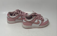 Load image into Gallery viewer, Nike Kids Dunk Low White Pink Low Top Lace-Up Sneaker Shoes Size 12C
