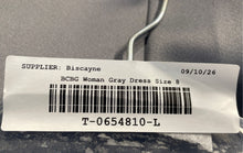 Load image into Gallery viewer, BCBG Womens Gray Sleeveless Square Neck Wide Strap Sheath Dress Size 8
