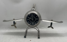 Load image into Gallery viewer, Queenstown London Silver Color Home Decorative Airplane Table Clock Not Tested
