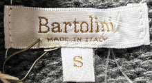 Load image into Gallery viewer, Bartolini Womens Charcoal Amber Striped Long Sleeve Pullover Sweater Size Small
