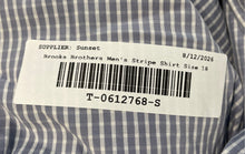 Load image into Gallery viewer, Brooks Brothers Mens Gray White Check Collared Formal Dress Shirt Size 18
