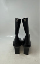 Load image into Gallery viewer, Zara Womens Black Square Toe Zipper Block Heel Ankle Boots Size 41
