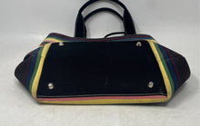 Load image into Gallery viewer, Kate Spade Womens Multicolor Striped Canvas Double Handle Magnetic Tote Bag
