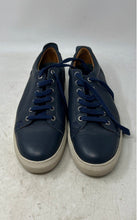 Load image into Gallery viewer, Guidon Mens Blue Leather Lace-Up Low Top Round Toe Sneaker Shoes Size EUR 41
