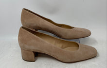 Load image into Gallery viewer, Franco Sarto Womens Guliana Beige Leather Slip-On Square Toe Pump Heels Size 9M
