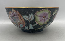 Load image into Gallery viewer, Black Floral Porcelain Hand-Painted Round Shape Home Decorative Bowl
