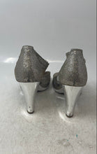 Load image into Gallery viewer, Michael Kors Womens Berkley Silver Glitter Open Toe Strappy Heels Size 9
