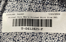 Load image into Gallery viewer, Michael Kors Mens Blue White Floral Print Slim Fit Button-Up Shirt Size XXL
