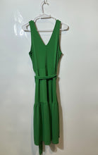 Load image into Gallery viewer, Banana Republic Womens Green Sleeveless V-Neck Tiered Fit &amp; Flare Dress Size XS
