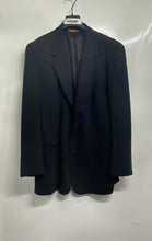 Load image into Gallery viewer, Donna Karan Mens Black Long Sleeve Notch Lapel One-Button Blazer Size 44
