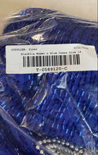 Load image into Gallery viewer, Black Tie Womens Blue Embellished Long Sleeve Back-Zip Maxi Dress Size 14
