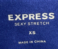 Load image into Gallery viewer, Express Womens Blue Long Sleeve Scoop Neck Sexy Stretch Blouse Top Size XS

