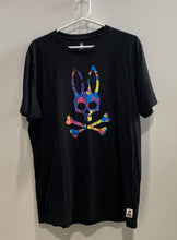 Load image into Gallery viewer, Psycho Bunny Mens Black Graphic Print Cotton Crew Neck Pullover T-Shirt Size 6
