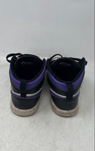 Load image into Gallery viewer, Nike Boys Air Jordan 1 Mid 554725-095 Black White Purple Sneakers Shoes Sz 1.5Y
