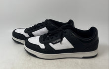Load image into Gallery viewer, Guess Mens Tirry Black White Leather Lace-Up Low Top Sneaker Shoes Size 12
