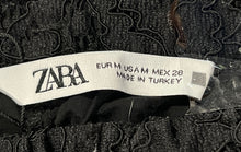 Load image into Gallery viewer, Zara Womens Black Flat Front Elastic Waistband Drawstring Trousers Pants Size M
