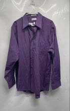 Load image into Gallery viewer, Van Heusen Mens Purple Long Sleeve Spread Collar Wrinkle Free Dress Shirt Sz XL

