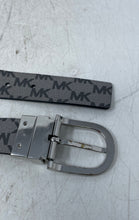 Load image into Gallery viewer, Michael Kors Mens Gray Signature Print Adjustable Buckle Dress Belt
