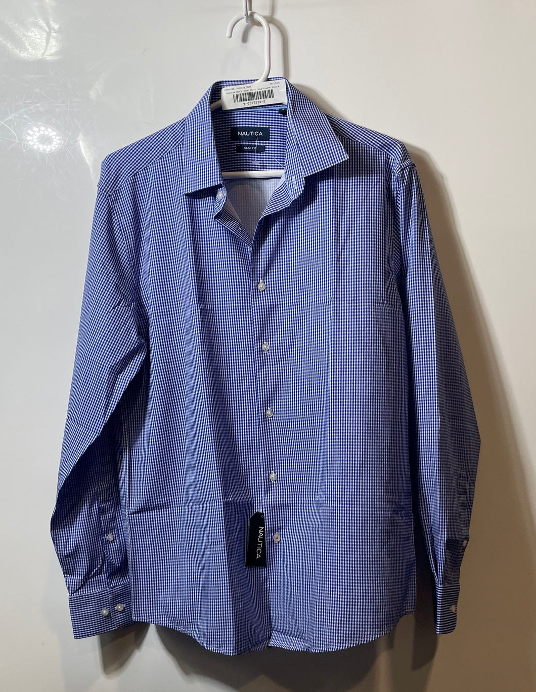 nautica slim fit dress shirt Men's Wrinkle Free Performance Slim-Fit Shirt, Size: Medium-32/33, Blue Red Micro Check Its designed to provide a full range of motion and a comfortable fit SLIM FIT WRINKLE-RESISTANT PLAID SHIRT