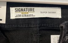 Load image into Gallery viewer, Signature By Levi Strauss &amp; Co. Womens Black Super Skinny Leg Jeans 12 W/Tag
