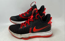 Load image into Gallery viewer, Nike Mens LeBron Witness 5 CQ9380-005 Black Red Lace-Up Sneaker Shoes Size 8
