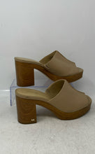 Load image into Gallery viewer, Michael Kors Womens Beige Open Toe Slip-On Block Heel Slide Sandals Size 7.5M
