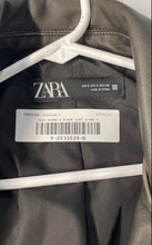 Load image into Gallery viewer, Zara Womens Black Long Sleeve Double Breasted Belted Trench Coat Size Small
