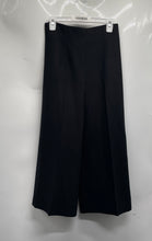 Load image into Gallery viewer, Zara Womens Black Flat Front Side Zip Wide Leg Cropped Pants Size Small
