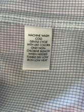 Load image into Gallery viewer, Calvin Klein Mens Blue Printed Cotton Long Sleeve Button-Up Shirt Size Large

