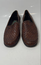 Load image into Gallery viewer, Cole Haan Mens Brown Woven Leather Moc Toe Slip-On Loafer Shoes Size 9B
