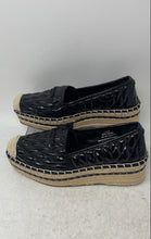 Load image into Gallery viewer, Karl Lagerfeld Womens Desta Black Leather Slip-On Espadrille Flats Size 6.5 B
