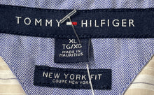 Load image into Gallery viewer, Tommy Hilfiger Mens Beige Striped Cotton Long Sleeve Button-Up Shirt Size XL
