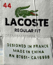 Load image into Gallery viewer, Lacoste Mens White Striped Long Sleeve Regular Fit Button-Up Shirt Size 44
