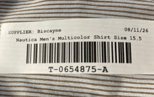Load image into Gallery viewer, Nautica Mens Multicolor Cotton Collared Long Sleeve Dress Shirt Size 15.5
