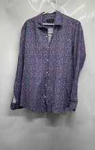 Load image into Gallery viewer, Massimo Dutti Mens Purple Floral Long Sleeve Button-Up Shirt Size Large
