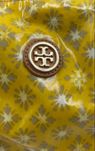 Load image into Gallery viewer, Authentic Tory Burch Womens Yellow Floral Print Cosmetic Bag Stained /Damaged
