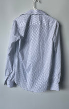 Load image into Gallery viewer, Lucky Brand Mens White Printed Stretch Long Sleeve Dress Shirt Size S 14/14.5
