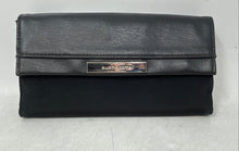 Load image into Gallery viewer, Liz Claiborne Womens Black Pockets Double Handle Satchel Handbag With Wallet
