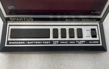 Load image into Gallery viewer, Vintage Spartus 1140 Black Electrical LED Digital Alarm Clock Not Tested

