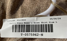 Load image into Gallery viewer, Calvin Klein Womens Brown Long Sleeve Pullover Sweater Size Large

