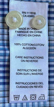 Load image into Gallery viewer, Michael Kors Mens Blue Plaid Long Sleeve Collared Button-Up Shirt Size Large
