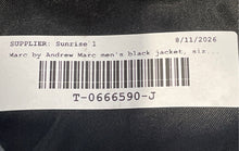 Load image into Gallery viewer, Marc By Andrew Marc Mens Black Long Sleeve Spread Collar Full-Zip Jacket Size M
