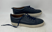 Load image into Gallery viewer, Guidon Mens Blue Leather Lace-Up Low Top Round Toe Sneaker Shoes Size EUR 41
