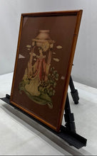 Load image into Gallery viewer, Vintage Women Asian Style Pagoda Scene Bamboo Framed Wall Art Print
